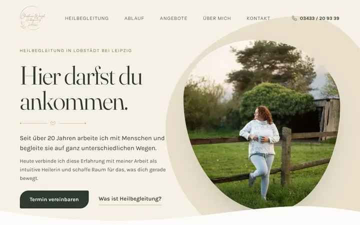 Startseite von heilbegleitung-christianewenzel.de